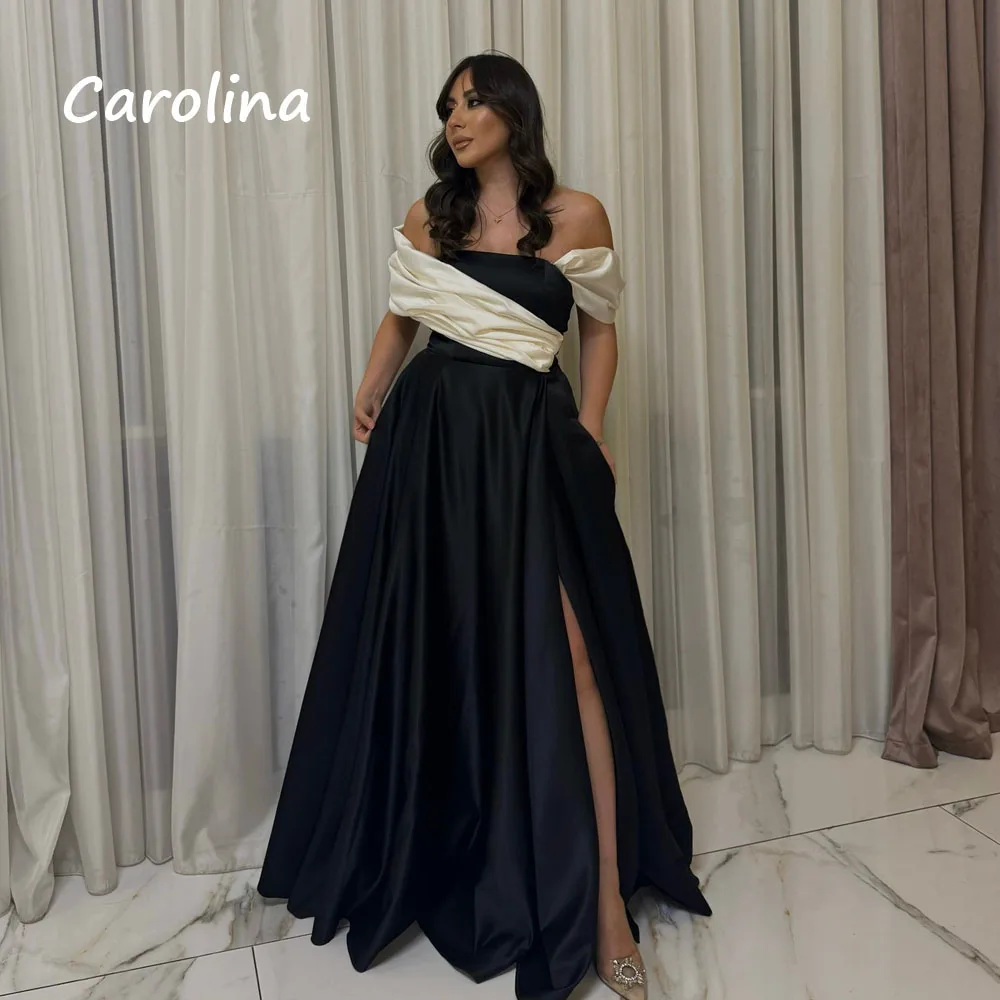 Carolina Customized Off Shoulder Satin Evening Dresses A-Line Party Dresses for Women Side Split Floor-Length Vestidos De Fiesta
Carolina Customized Off Shoulder Satin Evening Dresses A-Line Party Dresses for Women Side Split Floor-Length Vestidos De Fiesta