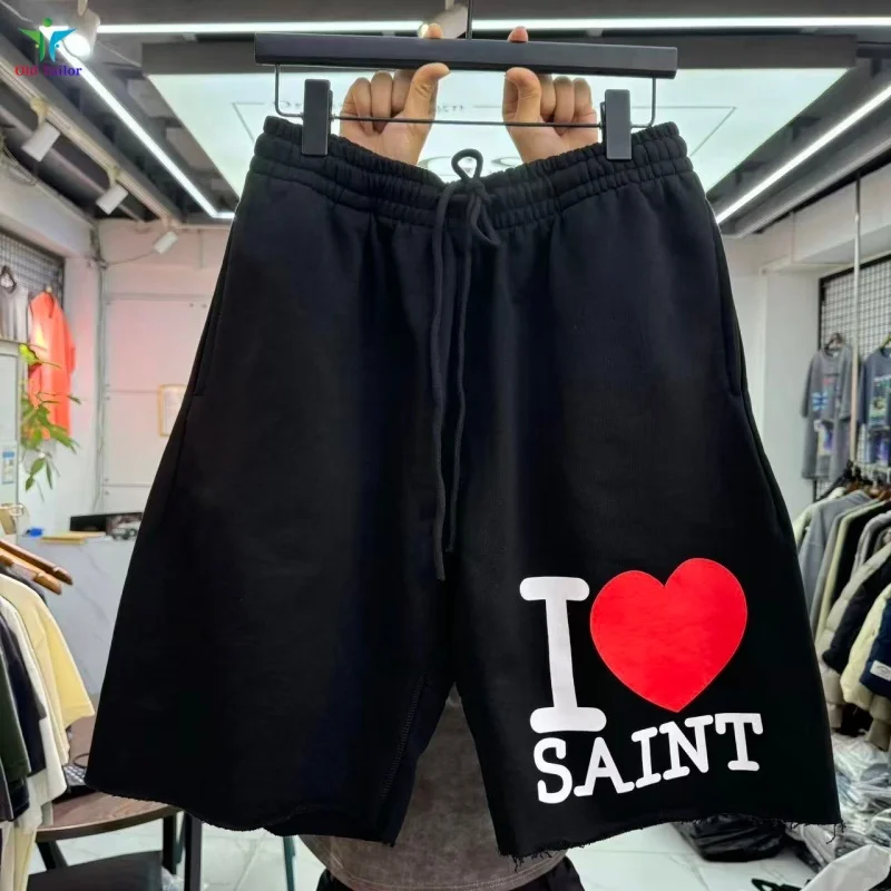SAINT White Black American Vintage Hip-Hop Letter Heart Print Casual Shorts Summer Loose-Fit Men's Women's Jodhpurs
SAINT White Black American Vintage Hip-Hop Letter Heart Print Casual Shorts Summer Loose-Fit Men's Women's Jodhpurs