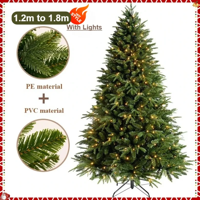 PE&PVC Artificial Christmas Tree with LEDLights High-grade Encrypted Christmas Tree 1.2m to 2.4m Christmas Family Decorations 
PE&PVC Artificial Christmas Tree with LEDLights High-grade Encrypted Christmas Tree 1.2m to 2.4m Christmas Family Decorations