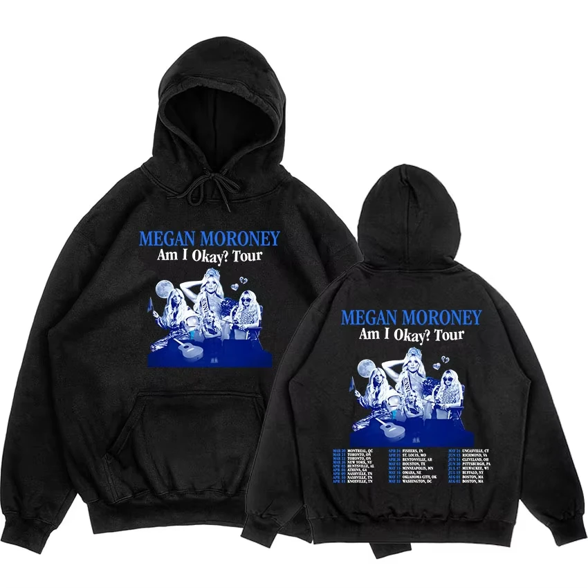 Толстовки с капюшоном Am I Okay Tour 2025, толстовка с принтом Megan Moroney sudaderas hombre, мужская/женская одежда, повседневная зимняя толстовка с длинными рукавами
Толстовки с капюшоном Am I Okay Tour 2025, толстовка с принтом Megan Moroney sudaderas hombre, мужская/женская одежда, повседневная зимняя толстовка с длинными рукавами