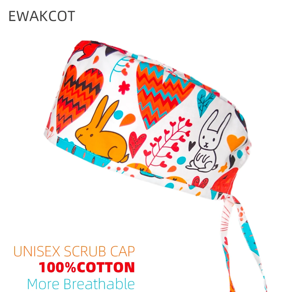 New Rabbit Pattern Scrub Cap Easter Day Cotton orthopedics gynaecology veterinarian Dental Pet Shop Work Hat Nurse Surgical Caps
New Rabbit Pattern Scrub Cap Easter Day Cotton orthopedics gynaecology veterinarian Dental Pet Shop Work Hat Nurse Surgical Caps