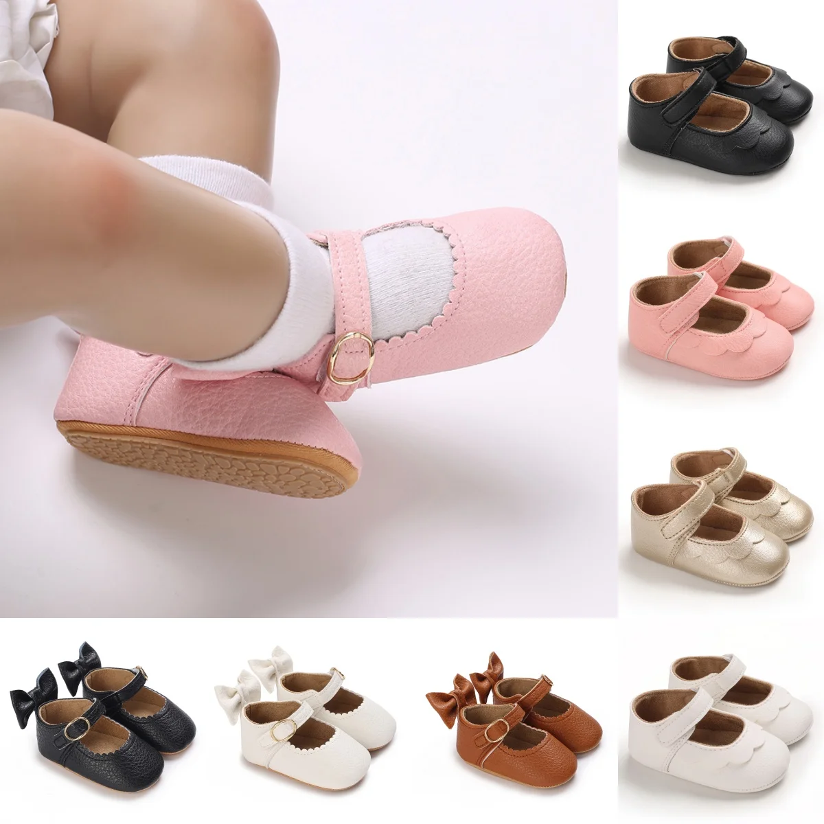Cute and sweet princess shoes for spring and summer, comfortable soft soled baby girls' walking shoes suitable for 0-18 month
Cute and sweet princess shoes for spring and summer, comfortable soft soled baby girls' walking shoes suitable for 0-18 month