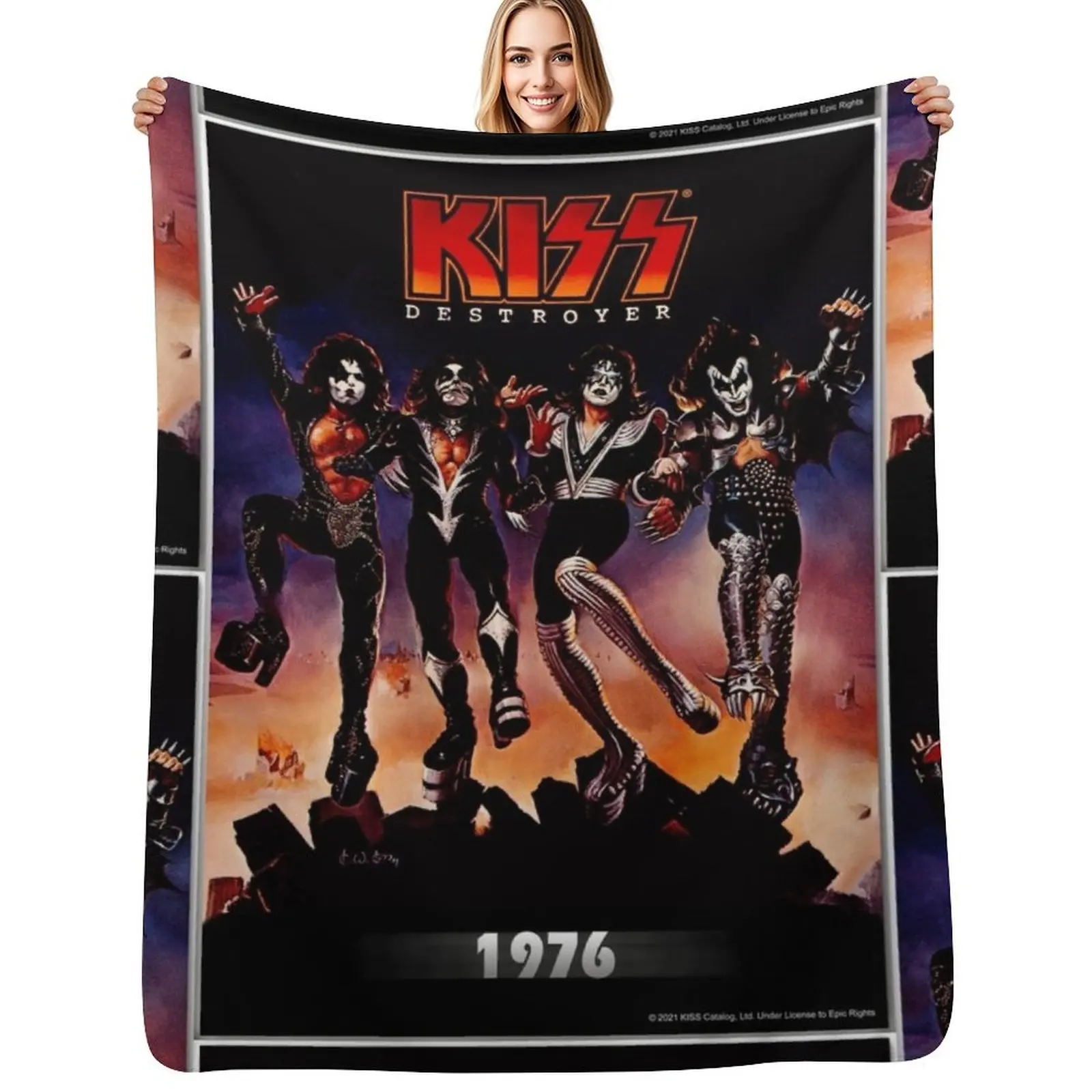 KISS the band - Destroyer Year 1976 Throw Blanket Bed linens Soft Plush Plaid Decorative Throw Furry Blankets
KISS the band - Destroyer Year 1976 Throw Blanket Bed linens Soft Plush Plaid Decorative Throw Furry Blankets