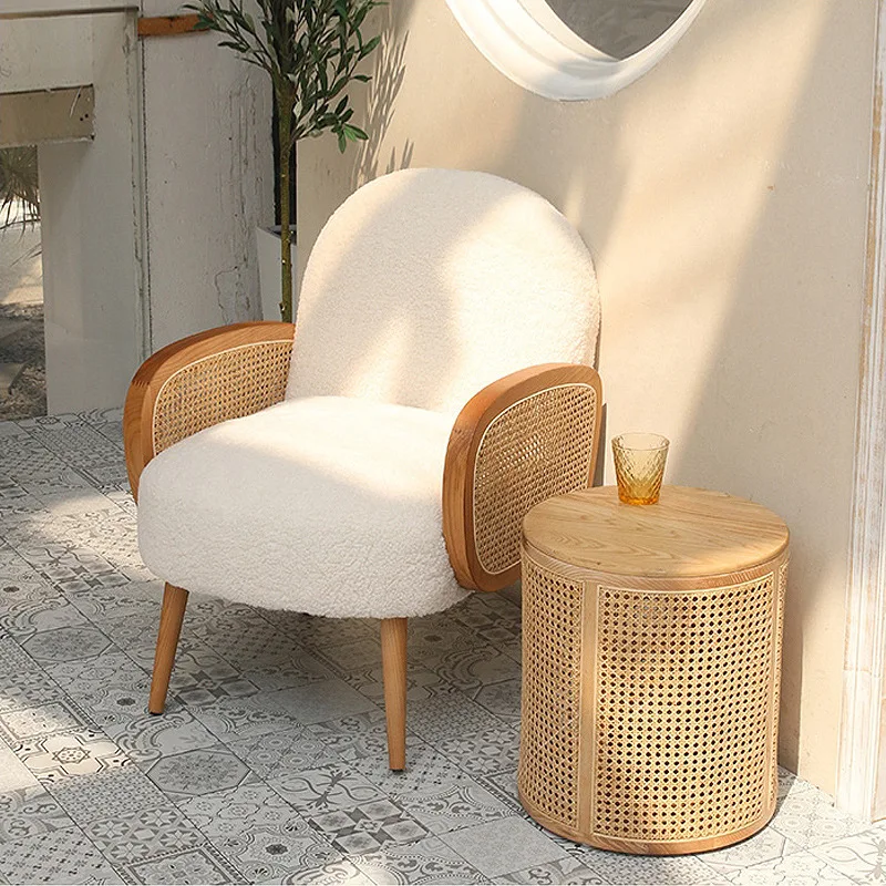 Rattan Single Sofa Chair Balcony Leisure Chair Solid Wood Modern Double Fabric Sofa
Rattan Single Sofa Chair Balcony Leisure Chair Solid Wood Modern Double Fabric Sofa