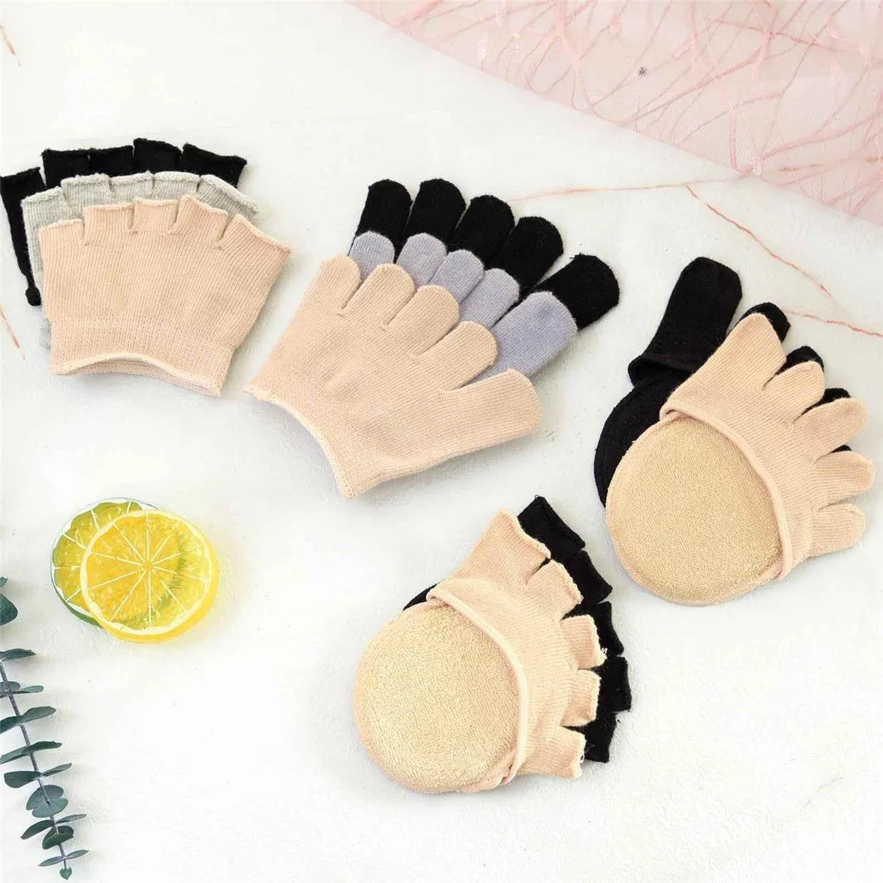 Women's Half-Palm Five-Finger Socks Pure Color Anti-Slip Invisible High Heel Summer Boat Cotton Shoes Socks Non-Slip Toe Pads
Women's Half-Palm Five-Finger Socks Pure Color Anti-Slip Invisible High Heel Summer Boat Cotton Shoes Socks Non-Slip Toe Pads