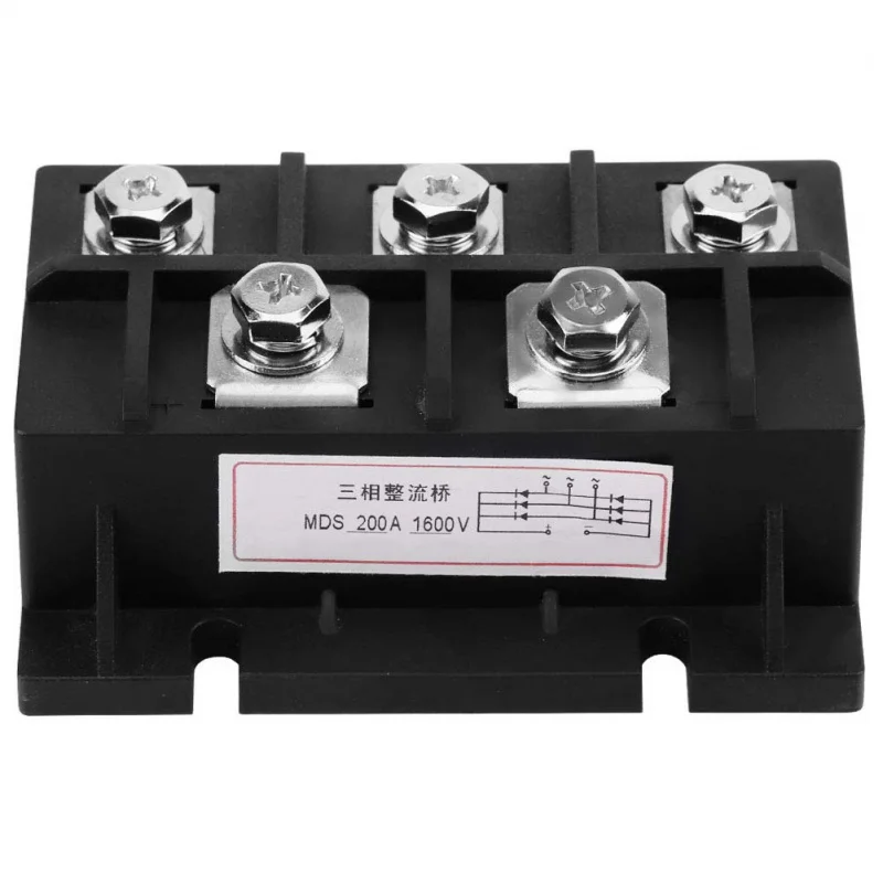 MDS 200 amp 1600V 3 Phase AC to DC High Power Rectifier Silicon Full Diode Bridge Rectifier Module 5 Terminals
MDS 200 amp 1600V 3 Phase AC to DC High Power Rectifier Silicon Full Diode Bridge Rectifier Module 5 Terminals