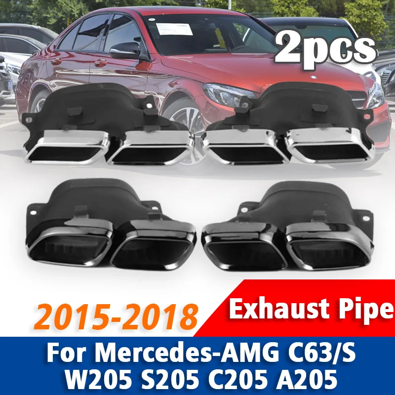 1 Pair For Mercedes-AMG C63/S W205 S205 C205 A205 2015-2018 Stainless Steel Exhaust Pipe Muffler Tailpipe Muffler Tip Styling
1 Pair For Mercedes-AMG C63/S W205 S205 C205 A205 2015-2018 Stainless Steel Exhaust Pipe Muffler Tailpipe Muffler Tip Styling