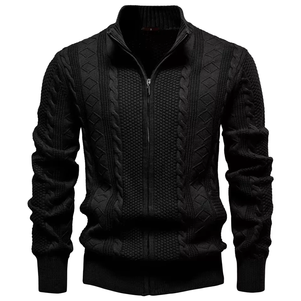 Autumn Winter 2025 Fashion Men's Solid Color Simple Basic Casual Trendy Stand Collar Long Sleeve Knitted Sweater Cardigans Male
Autumn Winter 2025 Fashion Men's Solid Color Simple Basic Casual Trendy Stand Collar Long Sleeve Knitted Sweater Cardigans Male