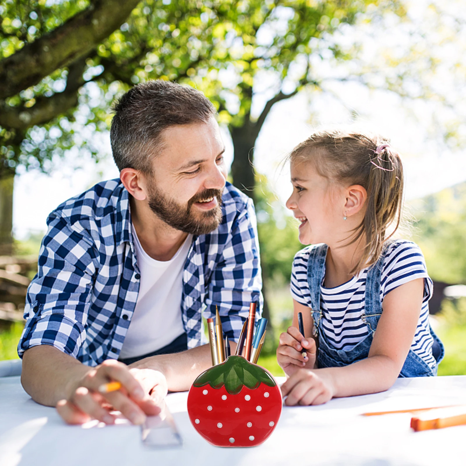 2Pcs Strawberry Pencil Holder Simple Style Pen Organizer Ceramic Desktop Tidy for Makeup Brushes Keys Sundries Storage Box
2Pcs Strawberry Pencil Holder Simple Style Pen Organizer Ceramic Desktop Tidy for Makeup Brushes Keys Sundries Storage Box
