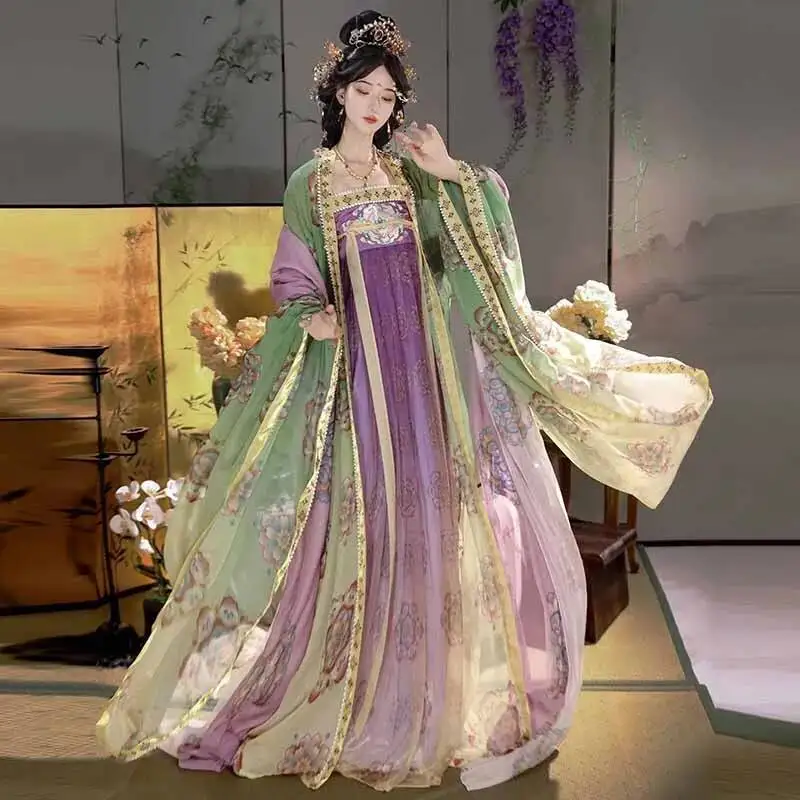 Chinese Hanfu Dress Women Party Outfit Chinese Tang dynasty Ancient Printed Embroidery Green Red Purple Tang Suits Hanfu Dress
Chinese Hanfu Dress Women Party Outfit Chinese Tang dynasty Ancient Printed Embroidery Green Red Purple Tang Suits Hanfu Dress