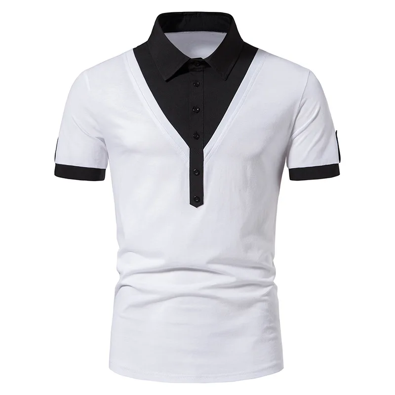 Summer New Fashion Personality Fake Two-Piece Casual Turn-Down Collar Button Short Sleeve Men's Slim Fit Trend
Summer New Fashion Personality Fake Two-Piece Casual Turn-Down Collar Button Short Sleeve Men's Slim Fit Trend
