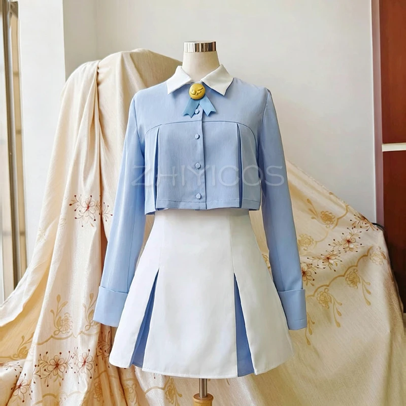 New Anime Cardcaptor Sakura Cosplay Costume Kinomoto Sakura Blue White Casual Dress Uniform Outfit Halloween Costumes for Women
New Anime Cardcaptor Sakura Cosplay Costume Kinomoto Sakura Blue White Casual Dress Uniform Outfit Halloween Costumes for Women