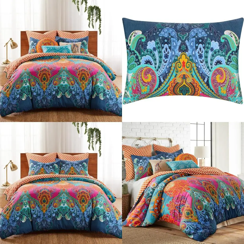 Bohemian Style Teal Orange Twin Size Comforter Set with Standard Pillowcase for Cozy Sleep
Bohemian Style Teal Orange Twin Size Comforter Set with Standard Pillowcase for Cozy Sleep