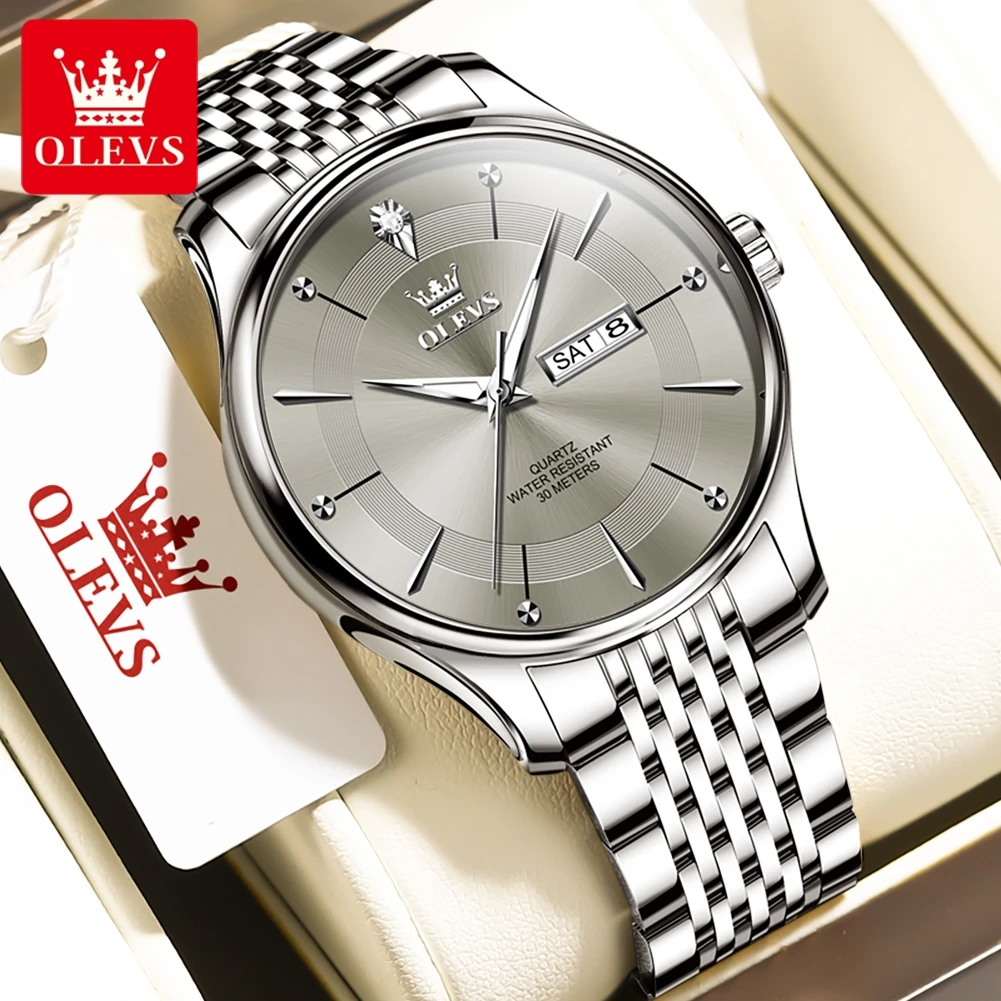 OLEVS Premium Men's Watch Busiess Elegant Stainless Steel Strap Quartz Wristwatch Highend Original Brands Orient Hand Clock Gift
OLEVS Premium Men's Watch Busiess Elegant Stainless Steel Strap Quartz Wristwatch Highend Original Brands Orient Hand Clock Gift