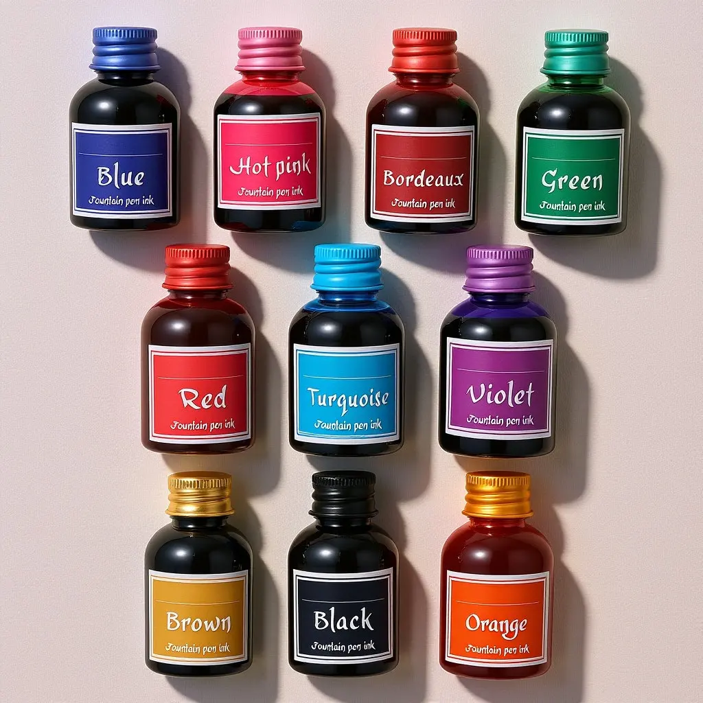 10 Bottles Quick-Dry Calligraphy Ink for Fountain Pens Dip Pens Journaling Sketching Scrapbooking Non-Carbon Drawing Ink Supply
10 Bottles Quick-Dry Calligraphy Ink for Fountain Pens Dip Pens Journaling Sketching Scrapbooking Non-Carbon Drawing Ink Supply