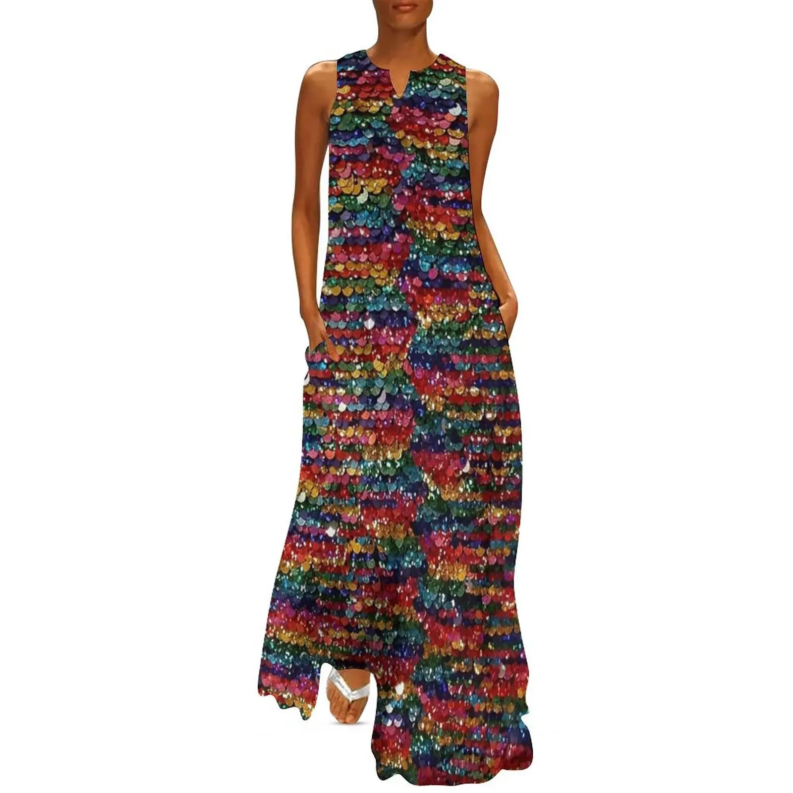 Rainbow Sequins Sparkle Vibrant Rainbow Long Dress dress summer 2025 women Women's dress
Rainbow Sequins Sparkle Vibrant Rainbow Long Dress dress summer 2025 women Women's dress
