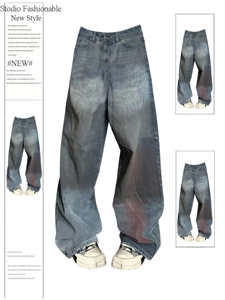 Women Blue Jeans Harajuku Y2k 90s Aesthetic Streetwear Baggy Denim Trousers Korean Punk Jean Pants Vintage 2000s Trashy Clothes
Women Blue Jeans Harajuku Y2k 90s Aesthetic Streetwear Baggy Denim Trousers Korean Punk Jean Pants Vintage 2000s Trashy Clothes