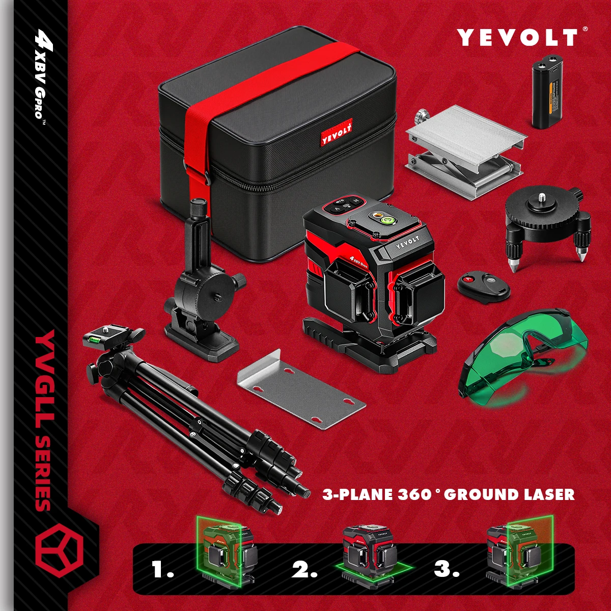 YEVOLT Full Layout 12-Line Cross Line Laser Level FloorMaster Self-Leveling Carpet Installation Baseline Ultra-Precise 30m Long
YEVOLT Full Layout 12-Line Cross Line Laser Level FloorMaster Self-Leveling Carpet Installation Baseline Ultra-Precise 30m Long
