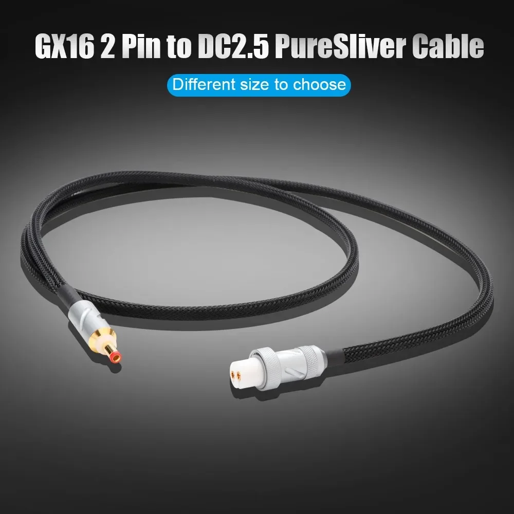 Monosaudio DC Power Cable Pure Silver GX16 2Pin to DC2.5/2.1mm Gold Plated Connector HIFI CCTV Security Camera Adapter Cable
Monosaudio DC Power Cable Pure Silver GX16 2Pin to DC2.5/2.1mm Gold Plated Connector HIFI CCTV Security Camera Adapter Cable