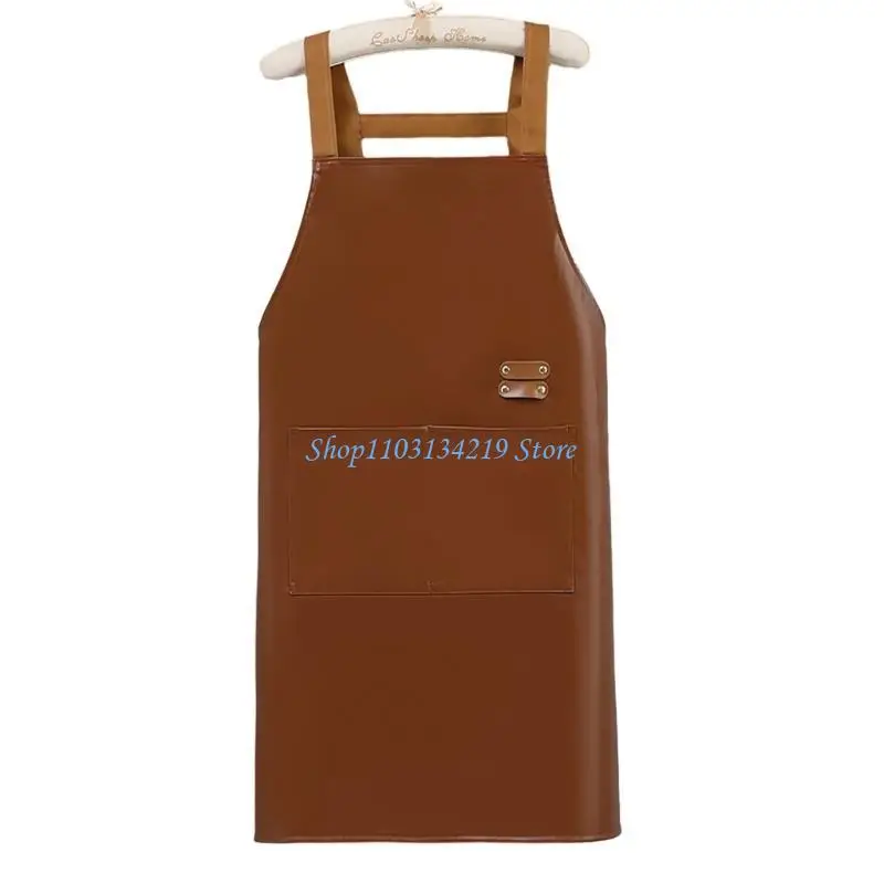 N5KC PU Leather Apron Waterproof Oil Resistant Bib Apron Household Cleaning Outerwear Cover for Kitchen and Home Activities
N5KC PU Leather Apron Waterproof Oil Resistant Bib Apron Household Cleaning Outerwear Cover for Kitchen and Home Activities