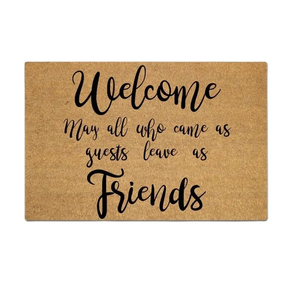 All Who Came As Guests Leave As Friends Funny Doormat Rug Outdoor Porch Patio Front Floor Home Decor Door Mat
All Who Came As Guests Leave As Friends Funny Doormat Rug Outdoor Porch Patio Front Floor Home Decor Door Mat