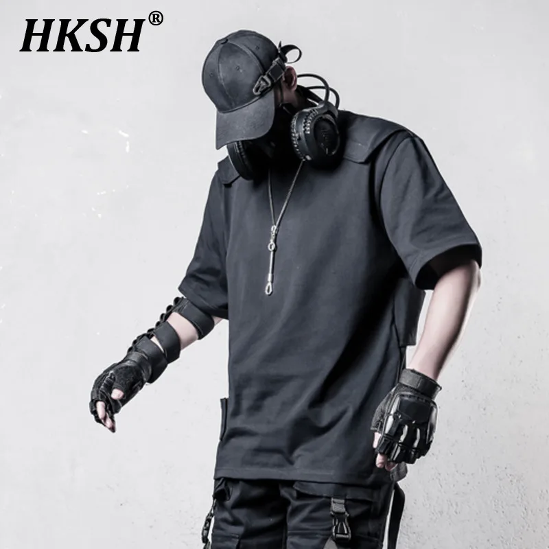 HKSH 2025 Summer Niche High Street Tactical Punk T-shirt Men Tide Dark Cotton Half Sleeve T-shirts Chic Ins Techwear Tees HK4114
HKSH 2025 Summer Niche High Street Tactical Punk T-shirt Men Tide Dark Cotton Half Sleeve T-shirts Chic Ins Techwear Tees HK4114