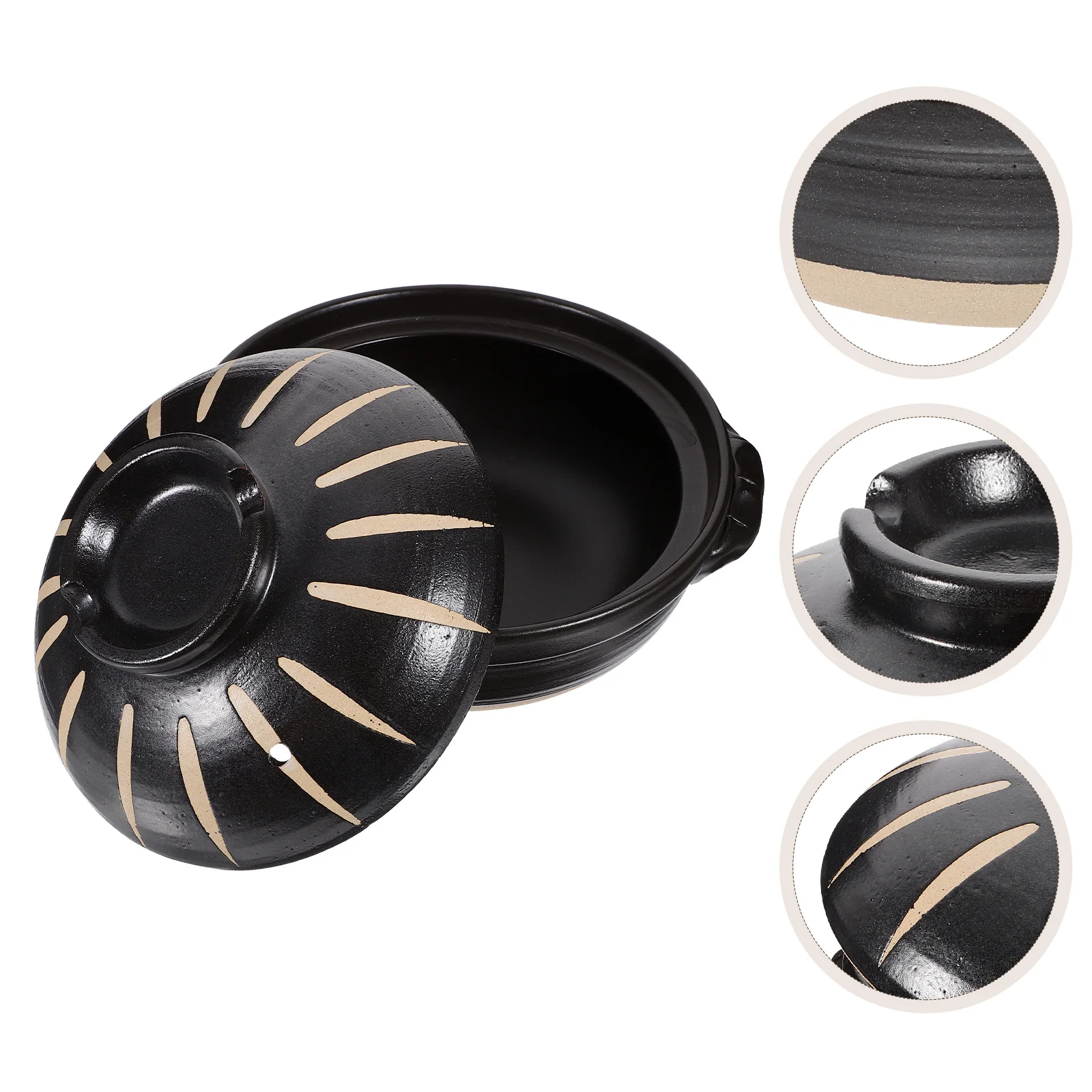 1Pcs Ceramic Casserole Pot Black High Grade Non-Stick Stew Cookware for Home Restaurant Use Smooth Flat Base Heat Resistant
1Pcs Ceramic Casserole Pot Black High Grade Non-Stick Stew Cookware for Home Restaurant Use Smooth Flat Base Heat Resistant