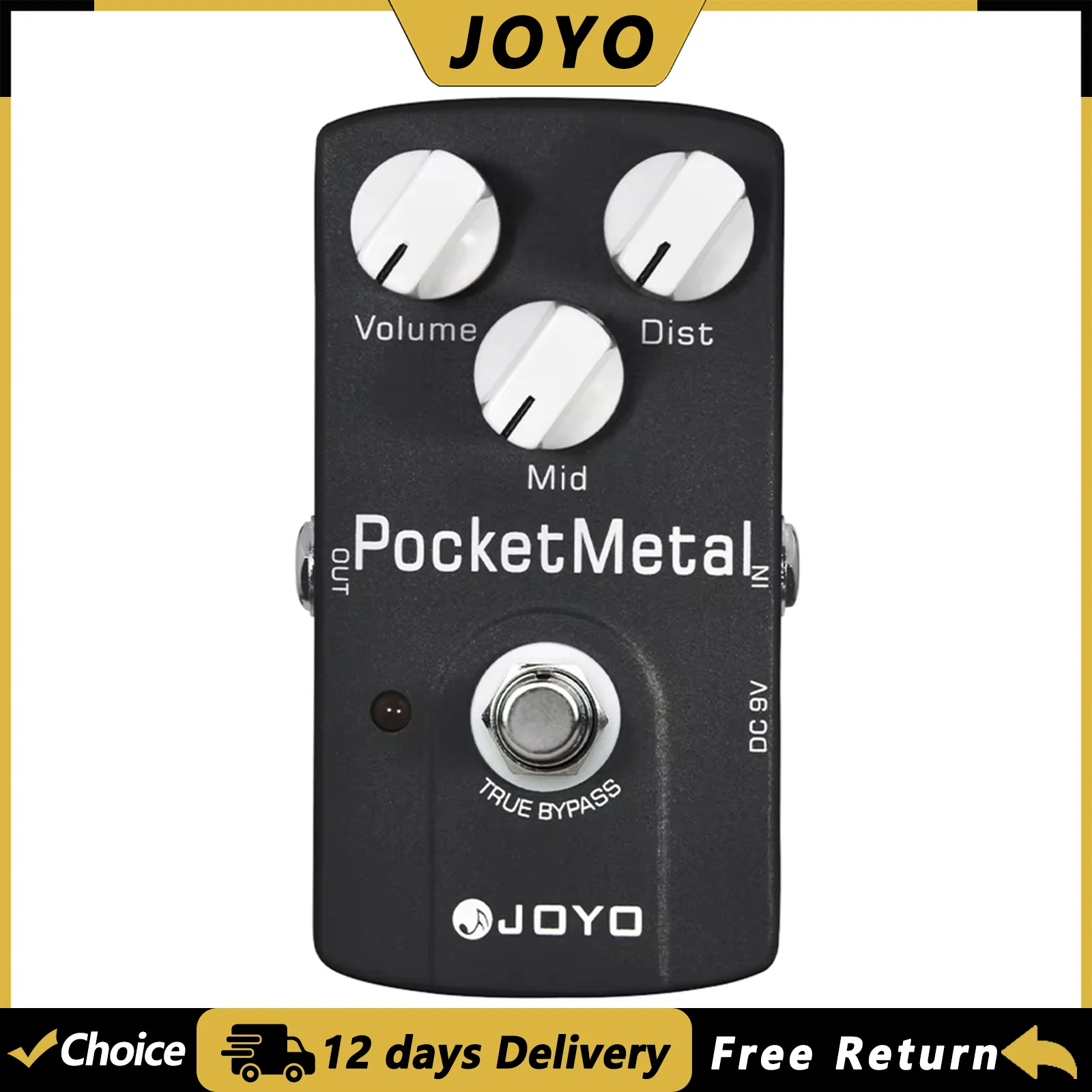 JOYO JF-35 Guitar Pocket Metal Distortion Effect Pedal True Bypass Responsive Guitar Pedal Guitar Parts & Accessories
JOYO JF-35 Guitar Pocket Metal Distortion Effect Pedal True Bypass Responsive Guitar Pedal Guitar Parts & Accessories