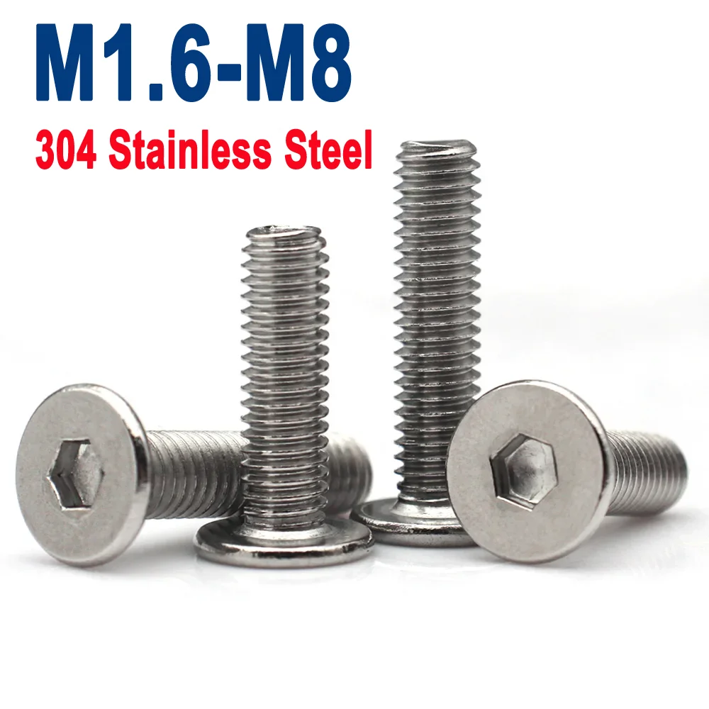 5/10/20/50Pcs M1.6 M2 M2.5 M3 M4 M5 M6 M8 304 Stainless Steel Hex Socket Ultra Thin Low Profile Flat Wafer Head Screws Bolts
5/10/20/50Pcs M1.6 M2 M2.5 M3 M4 M5 M6 M8 304 Stainless Steel Hex Socket Ultra Thin Low Profile Flat Wafer Head Screws Bolts