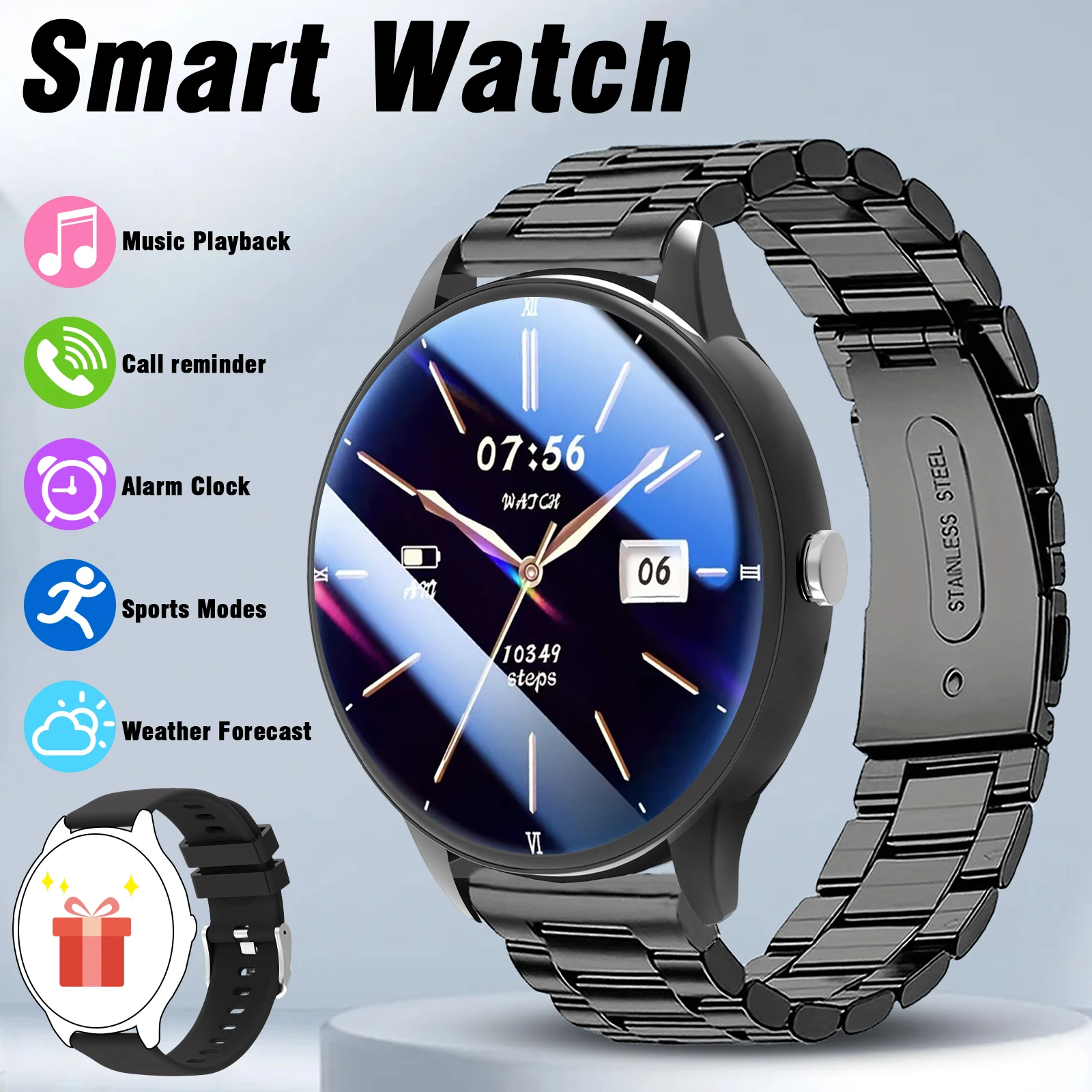 2026 New Smartwatch, Simple and Elegant, Multi Sports Modes, Call Answering, Message Alerts, Multiple Watch Face and Wallpaper Options, Suitable for Both Men and Women, Holiday Gift,For Android & IPhone Phones
2026 New Smartwatch, Simple and Elegant, Multi Sports Modes, Call Answering, Message Alerts, Multiple Watch Face and Wallpaper Options, Suitable for Both Men and Women, Holiday Gift,For Android & IPhone Phones