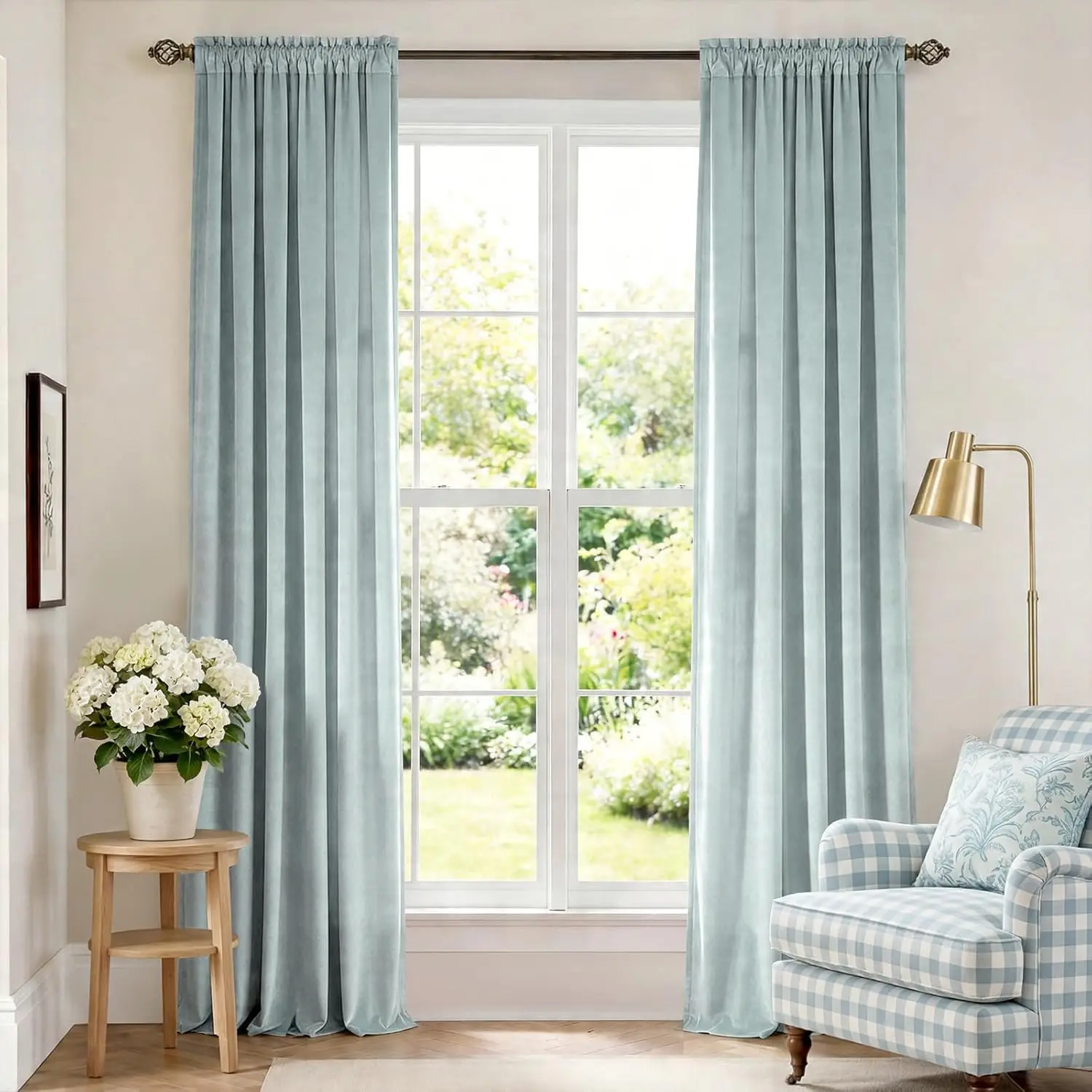 Velvet Blackout Curtains Thermal Insulated Room Window Drapes for Living Room Bedroom Rod Pocket 2 Panels, Misty Blue, 52" W x
Velvet Blackout Curtains Thermal Insulated Room Window Drapes for Living Room Bedroom Rod Pocket 2 Panels, Misty Blue, 52" W x