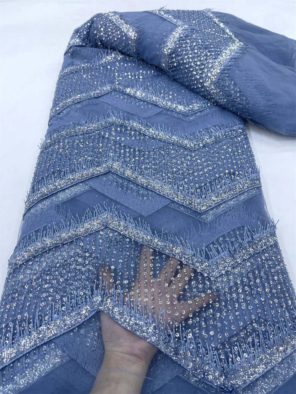 2024 High Quality African Nigeria Tulle Lace Fabric Sequins French Embroidery Wedding Party Dress Beads Stone Guipure 5Yards
2024 High Quality African Nigeria Tulle Lace Fabric Sequins French Embroidery Wedding Party Dress Beads Stone Guipure 5Yards
