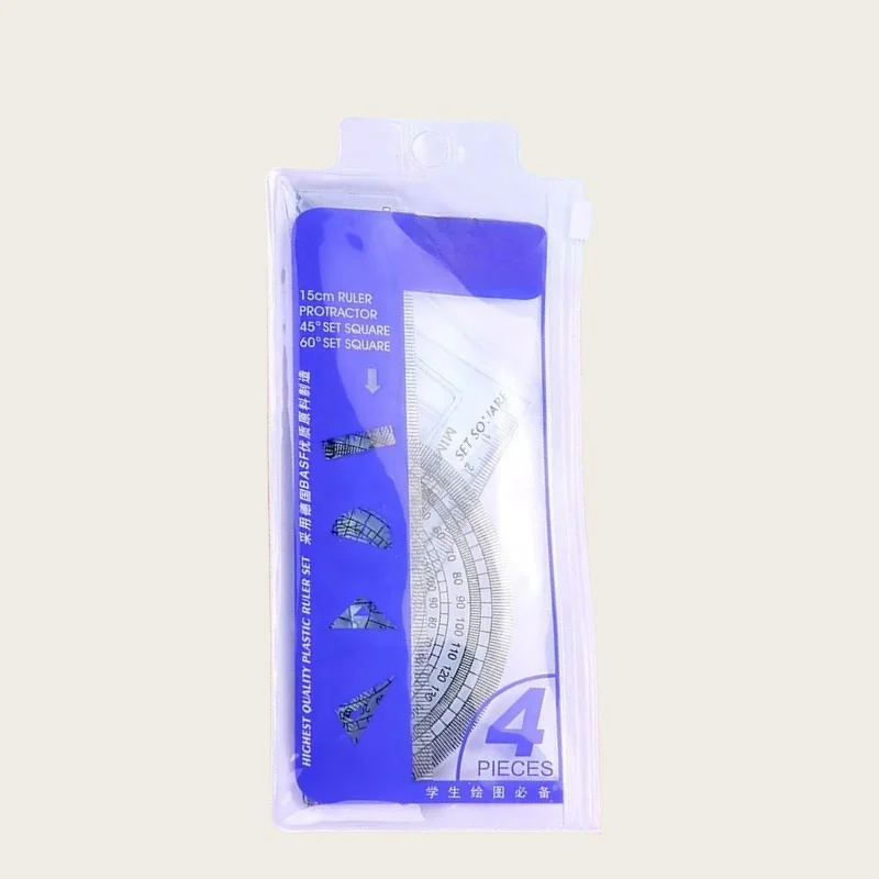 Creative stationery simple ruler set student drawing stationery plastic Protractor triangle ruler School Office Supply
Creative stationery simple ruler set student drawing stationery plastic Protractor triangle ruler School Office Supply