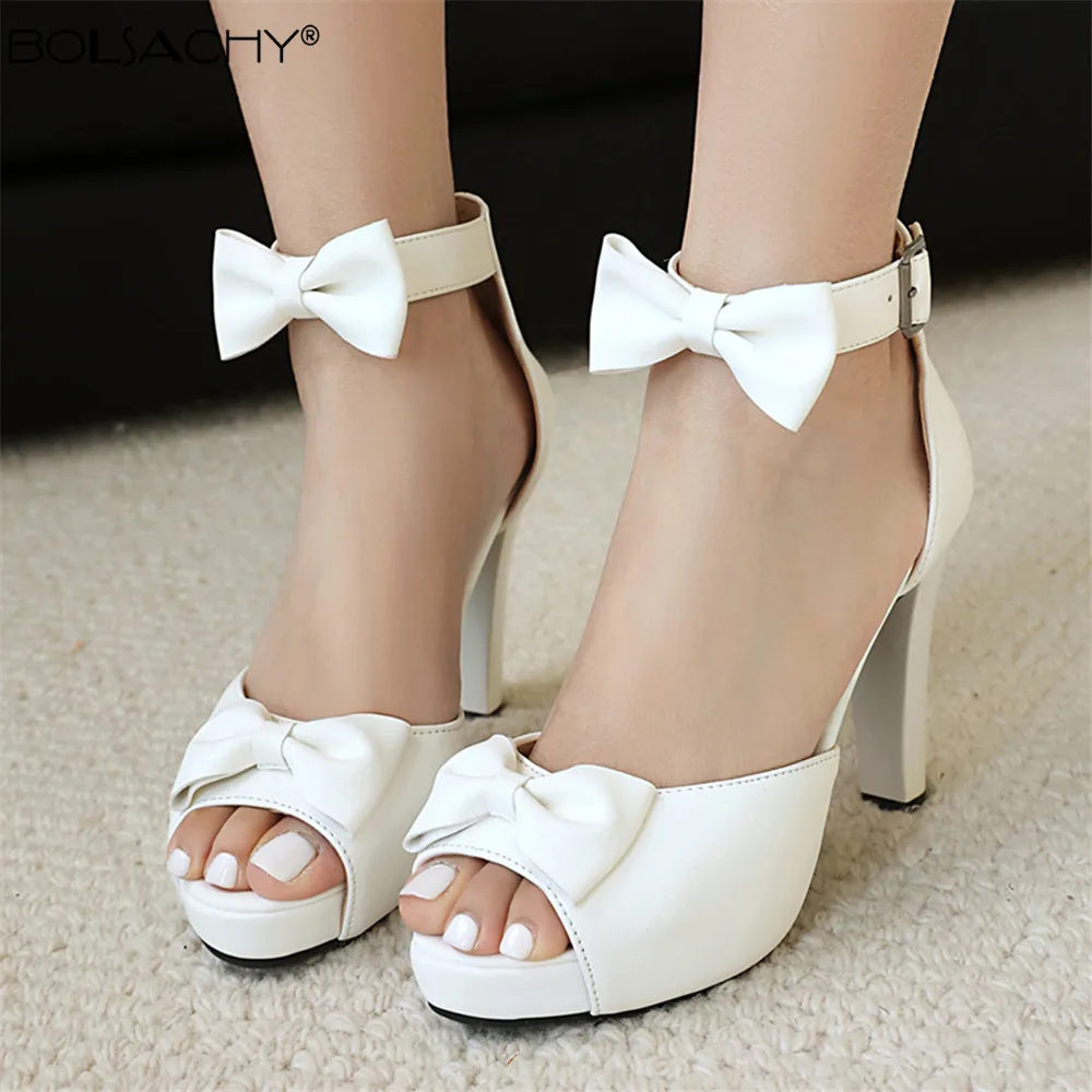 Summer Bowtie Women Peep toe Platform High heels Sandals Chunky Heel Black Pink Party Office Bridal Sexy Lady Ankle Strap Shoes
Summer Bowtie Women Peep toe Platform High heels Sandals Chunky Heel Black Pink Party Office Bridal Sexy Lady Ankle Strap Shoes