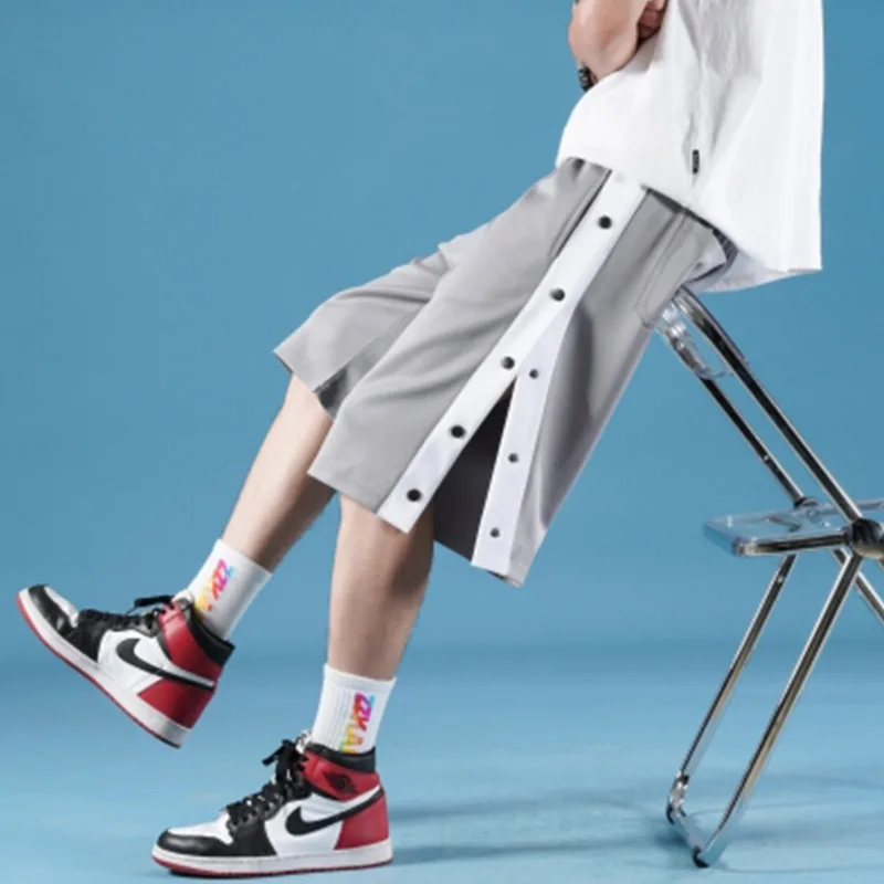 Side Button Short Shorts Men's Summer Thin Loose Casual Seven-Quarter Over-Knee Five-Quarter Sport Sweatpants Basketball Pants
Side Button Short Shorts Men's Summer Thin Loose Casual Seven-Quarter Over-Knee Five-Quarter Sport Sweatpants Basketball Pants