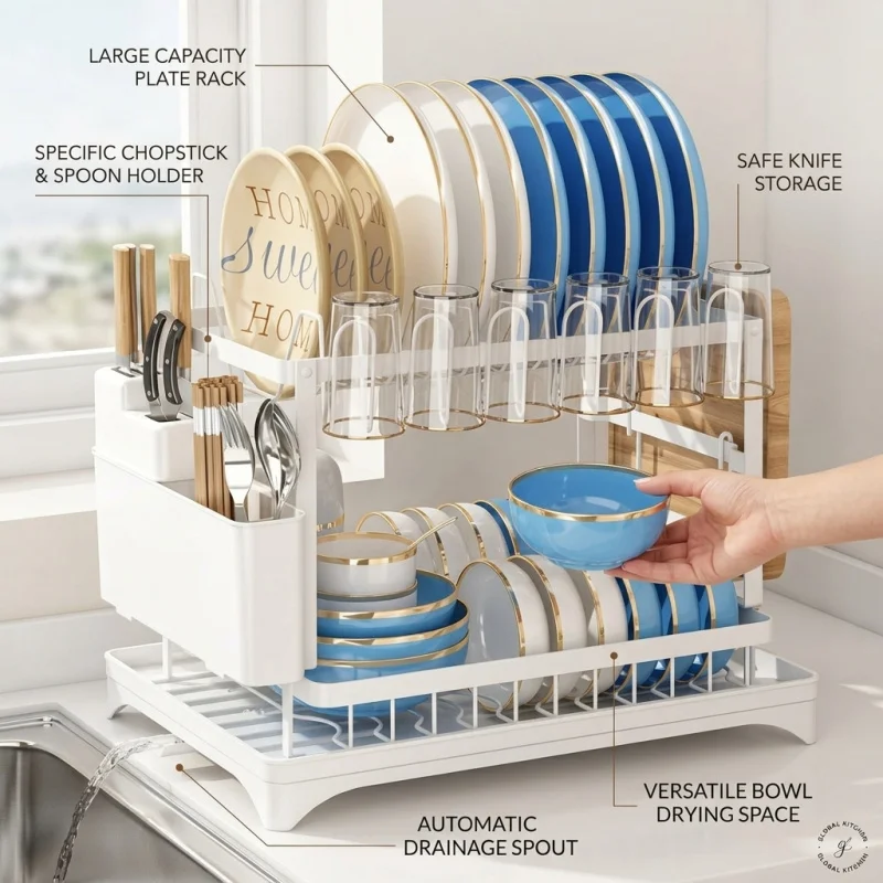 Space Saving Multifunctional Bowl Rack Escurridor De Platos Drain Rack for Dishes & Chopsticks Kitchen Shelf Organizer Household
Space Saving Multifunctional Bowl Rack Escurridor De Platos Drain Rack for Dishes & Chopsticks Kitchen Shelf Organizer Household