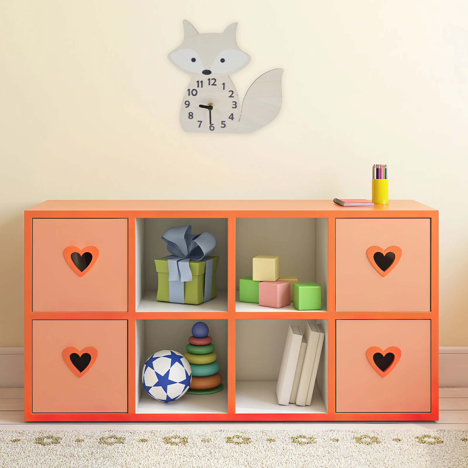 Silent Fox Wall Clock Cute Animal Shape Wooden Clock For Childrens Room Practical And Accurate Timekeeper
Silent Fox Wall Clock Cute Animal Shape Wooden Clock For Childrens Room Practical And Accurate Timekeeper
