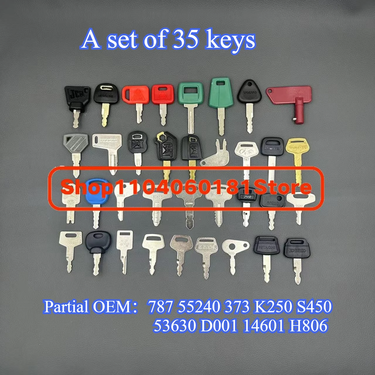 35 Heavy Equipment Key for C Hitachi Kubota Vol JLG Deawoo Doosan Komatsu JD IHI Hyundai Yanmar JCB Bobcat
35 Heavy Equipment Key for C Hitachi Kubota Vol JLG Deawoo Doosan Komatsu JD IHI Hyundai Yanmar JCB Bobcat