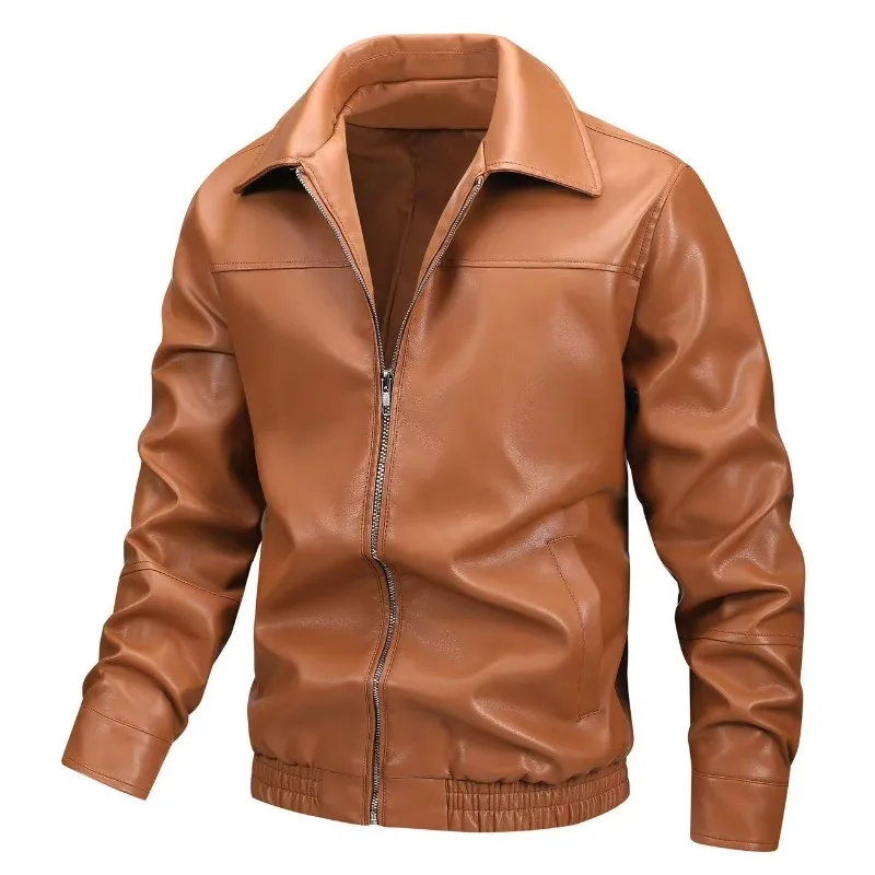 Новая классическая мужская кожаная куртка из искусственной кожи, ветрозащитная верхняя одежда, повседневная куртка для мужчин, осенне-зимнее пальто.
Новая классическая мужская кожаная куртка из искусственной кожи, ветрозащитная верхняя одежда, повседневная куртка для мужчин, осенне-зимнее пальто.