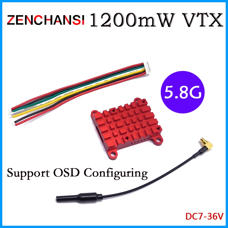 1,2 Вт VTX/5,8G 200/500/800/1200 МВт переключаемый 48-канальный видеопередатчик VTX с поддержкой экранной настройки дальнего действия для RC FPV дрона
1,2 Вт VTX/5,8G 200/500/800/1200 МВт переключаемый 48-канальный видеопередатчик VTX с поддержкой экранной настройки дальнего действия для RC FPV дрона