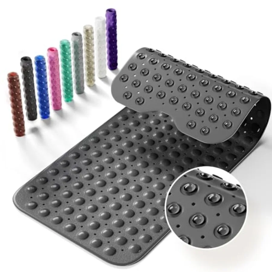 Non-Slip Bath Tub Mat, 39x16 Inch Extra Large Shower Mat with Drain Holes and Suction Cups, Machine Washable
Non-Slip Bath Tub Mat, 39x16 Inch Extra Large Shower Mat with Drain Holes and Suction Cups, Machine Washable