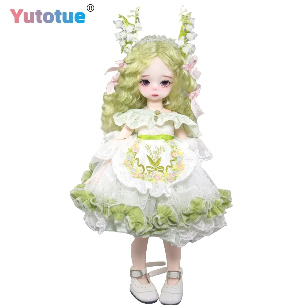 YUTOTUE 11 inch Girl Doll Mini BJD Toy Handpainted Makeup Green Curly Hair Dress Shoe Full Set Kids Gift
YUTOTUE 11 inch Girl Doll Mini BJD Toy Handpainted Makeup Green Curly Hair Dress Shoe Full Set Kids Gift