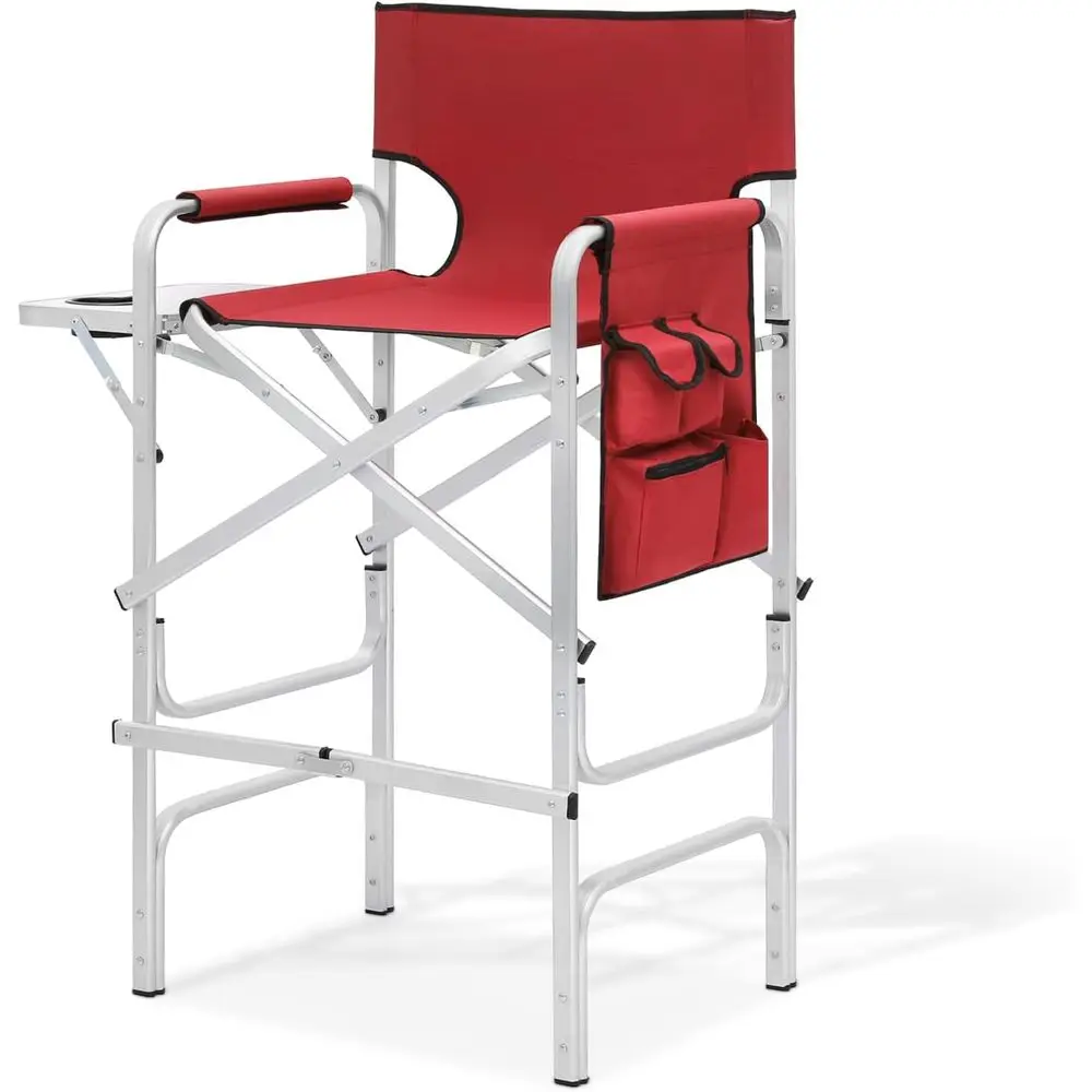 31 Inch Height Folding Tall Director Chair 250LBS With Side Table Pocket Cup Holder For Seniors Makeup Artist Camping Fishing Re
31 Inch Height Folding Tall Director Chair 250LBS With Side Table Pocket Cup Holder For Seniors Makeup Artist Camping Fishing Re