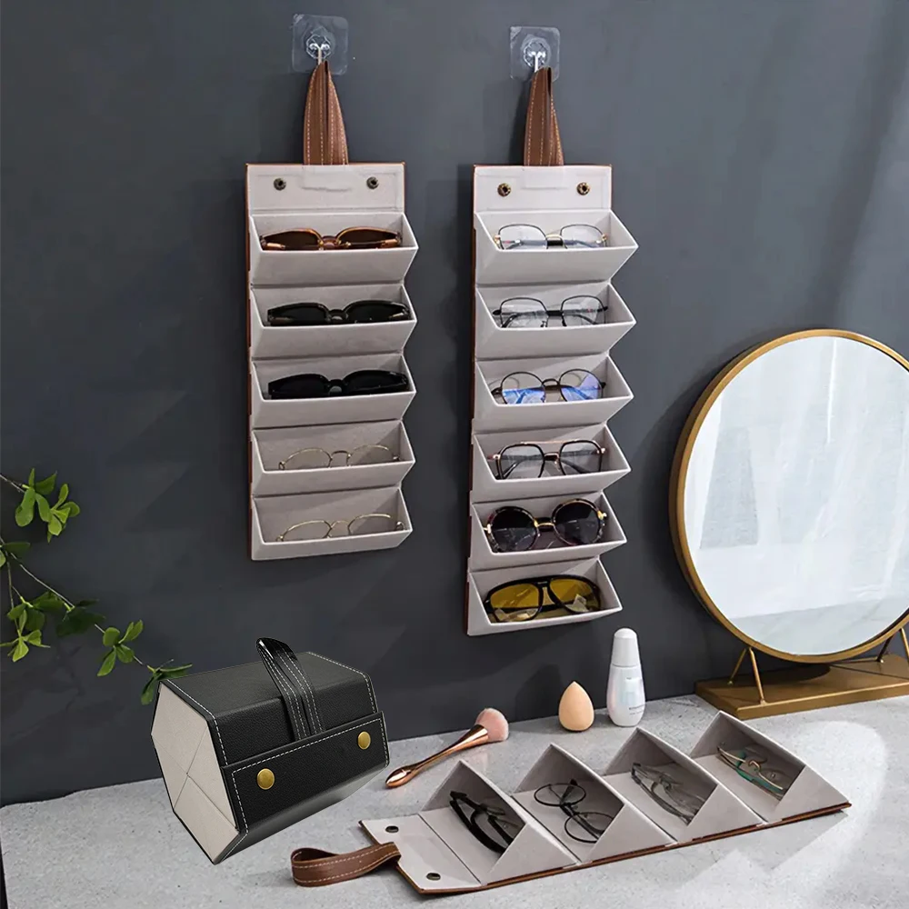 1PC Multi-Slot Glasses Hanging Storage Bag, Wall-Mounted Foldable Glasses Case, Home Sunglasses & Myopia Organizer
1PC Multi-Slot Glasses Hanging Storage Bag, Wall-Mounted Foldable Glasses Case, Home Sunglasses & Myopia Organizer