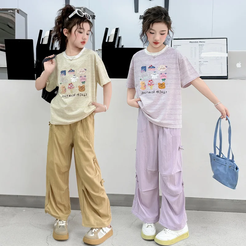 Pure Cotton Short Sleeve T-Shirt for Girls Summer Casual Round Neck Cartoon Print Kids Fashion Top Children Clothing
Pure Cotton Short Sleeve T-Shirt for Girls Summer Casual Round Neck Cartoon Print Kids Fashion Top Children Clothing