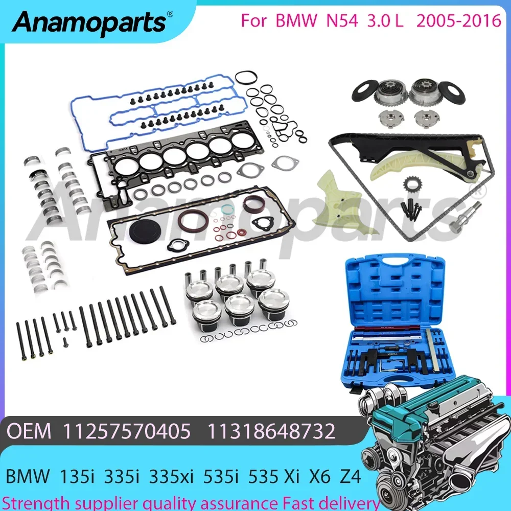Timing Chain Overhaul & Timing chain toolboX Kit for 2005-2016 BMW N54 135i 335i 335xi 535i 535Xi E90 E92 E88 3.0L 11247552063
Timing Chain Overhaul & Timing chain toolboX Kit for 2005-2016 BMW N54 135i 335i 335xi 535i 535Xi E90 E92 E88 3.0L 11247552063