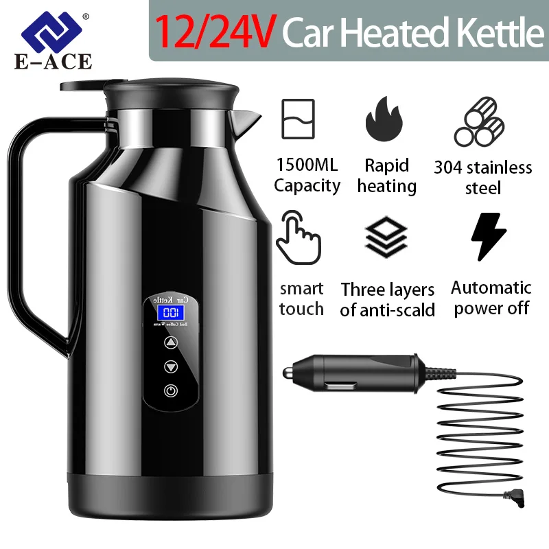 1500ml 12V24V Large Capacity Touch Screen Car Heating Cup Adjustable TemperatureHeating Thermal ultifunctional Heating Kettle
1500ml 12V24V Large Capacity Touch Screen Car Heating Cup Adjustable TemperatureHeating Thermal ultifunctional Heating Kettle