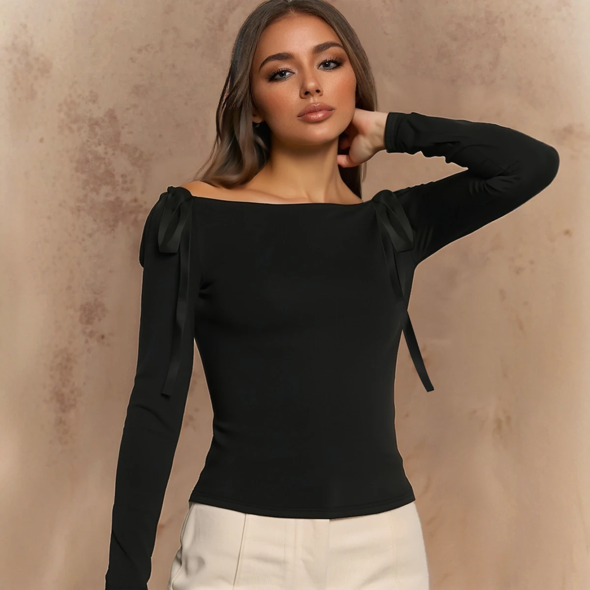 Arazooyi Women's T-Shirts All Season Casual Elegant Solid Color Long Sleeve Off Shoulder Fashion T-Shirts
Arazooyi Women's T-Shirts All Season Casual Elegant Solid Color Long Sleeve Off Shoulder Fashion T-Shirts