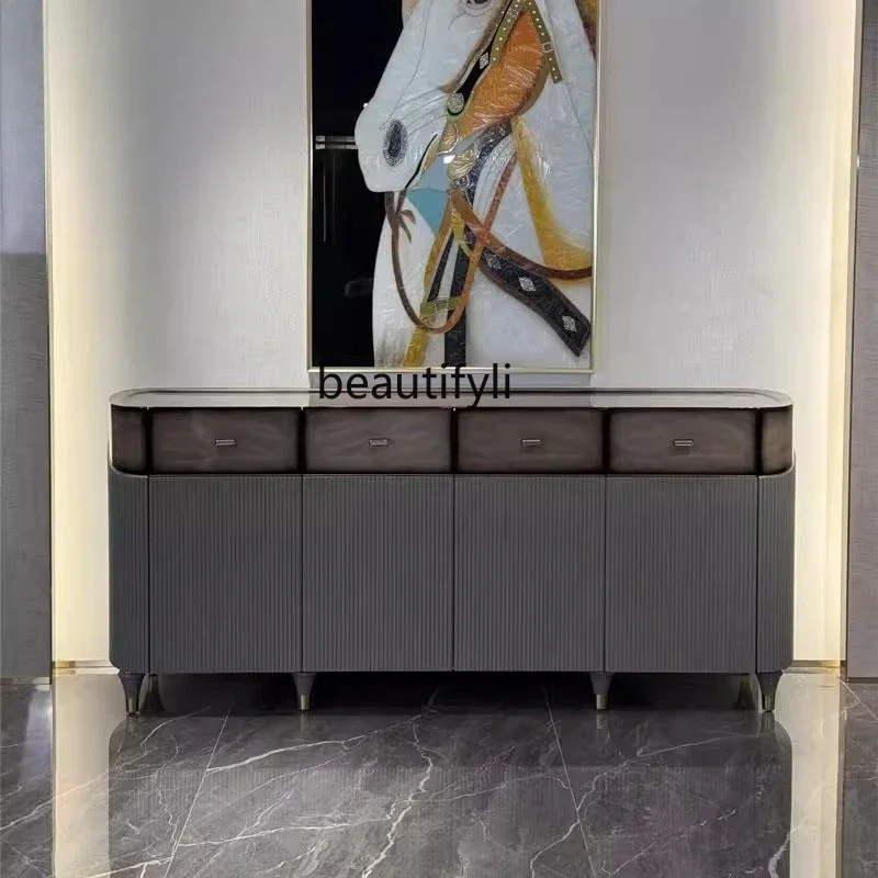 xzzItalian light luxury dining side cabinet modern simple living room locker integrated entrance cabinet against the wall
xzzItalian light luxury dining side cabinet modern simple living room locker integrated entrance cabinet against the wall