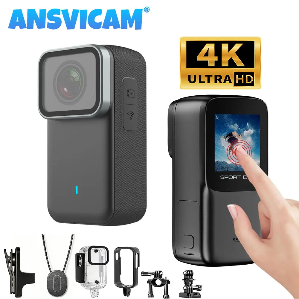 ANSVICAM 4K Mini HD Wifi Action Camera 6-axis Stabilization Motorbike POV Camera Sports Magnetic Wearable Waterproof Thumb Cam
ANSVICAM 4K Mini HD Wifi Action Camera 6-axis Stabilization Motorbike POV Camera Sports Magnetic Wearable Waterproof Thumb Cam